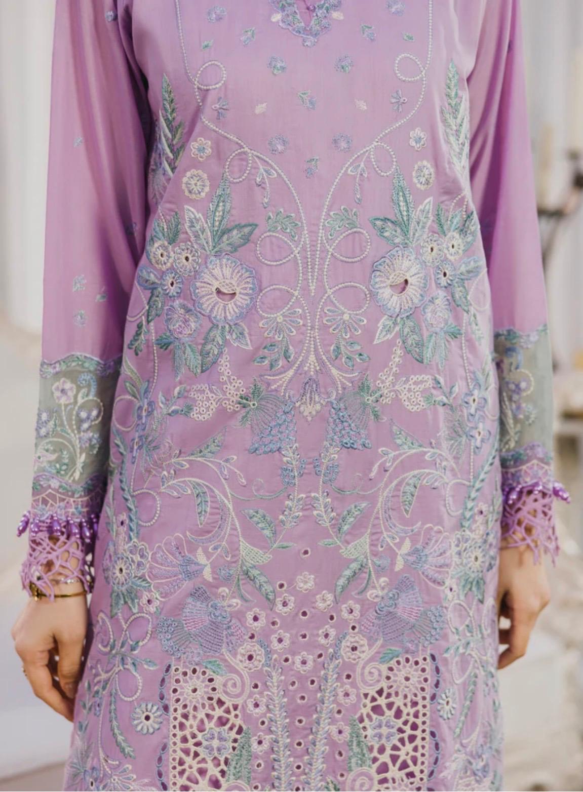 LAWN EBROIDERED LONG DRESS