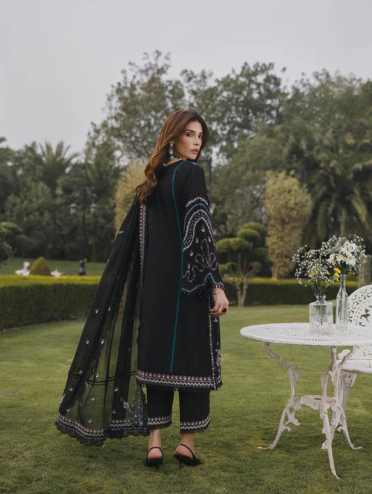 LAWN EMBROIDERED DRESS 3 PIECE