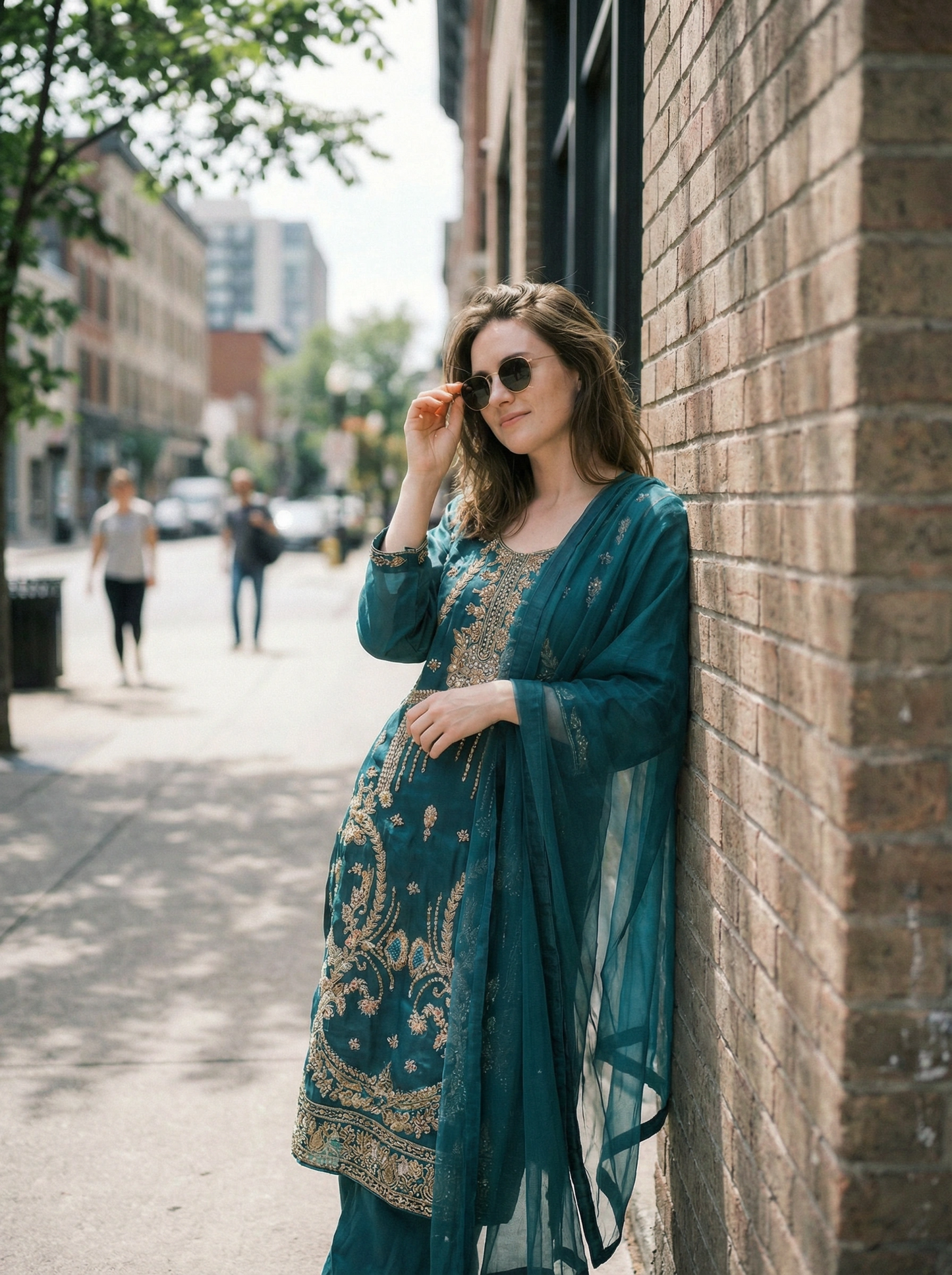 3- Piece Zinc Mirror Silk Dress