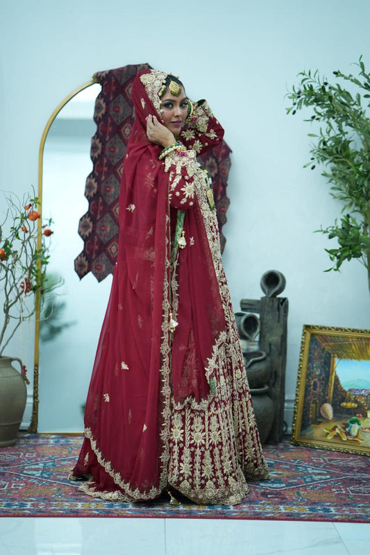 RED BRIDAL LEHNGA