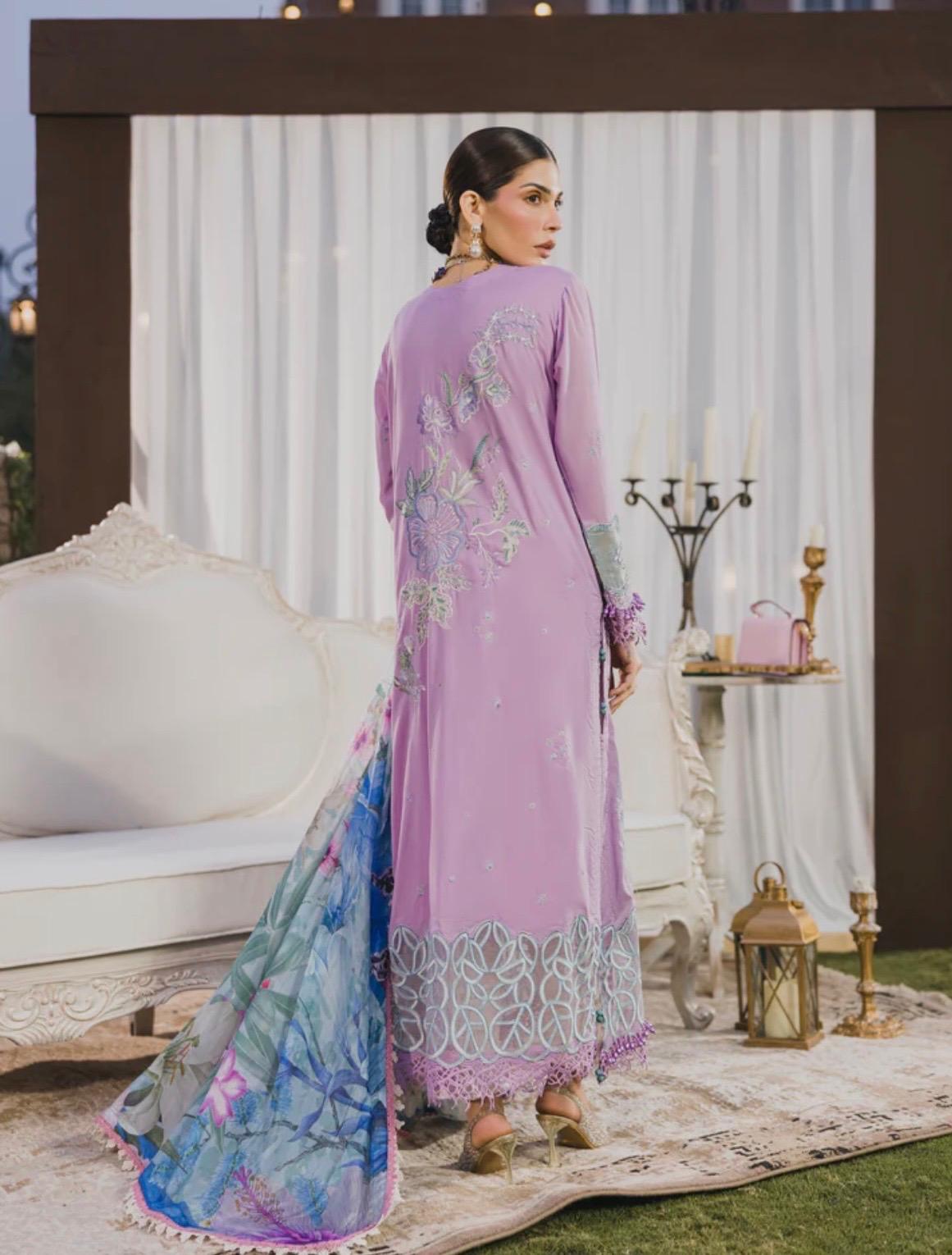 LAWN EBROIDERED LONG DRESS