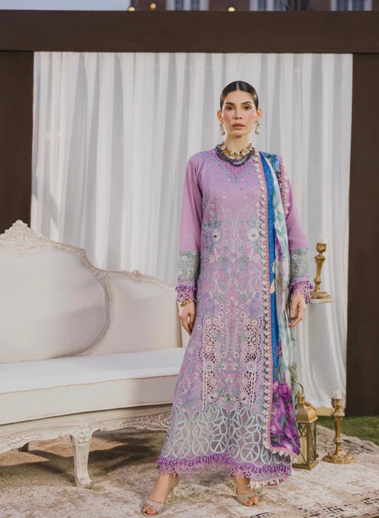 LAWN EBROIDERED LONG DRESS