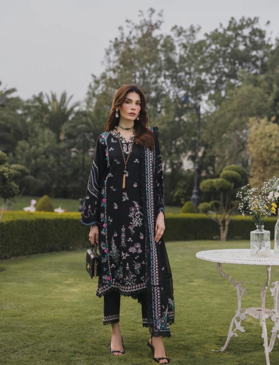 LAWN EMBROIDERED DRESS 3 PIECE