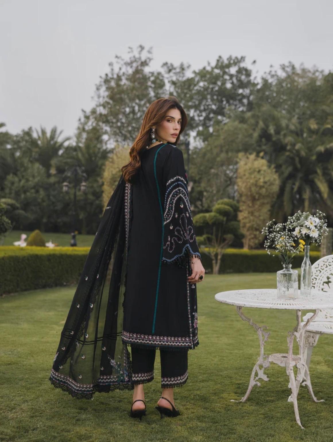 LAWN EMBROIDERED DRESS 3 PIECE