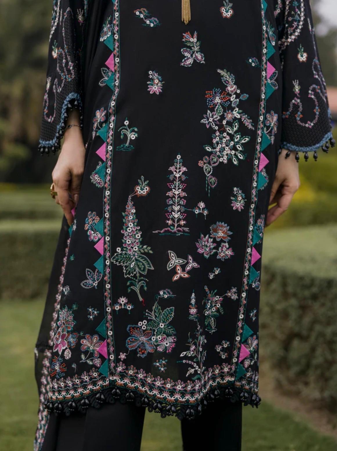 LAWN EMBROIDERED DRESS 3 PIECE